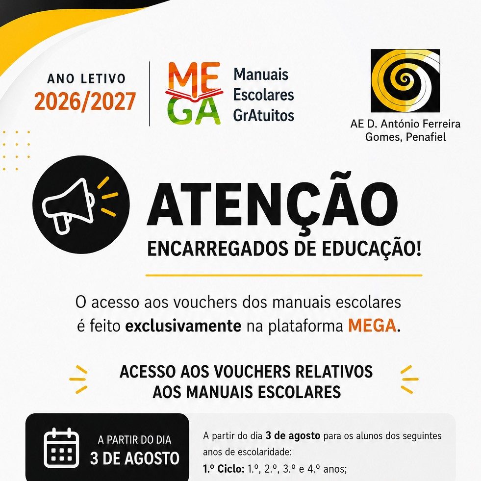 Vouchers dos Manuais Escolares – Ano Letivo 2026/2027