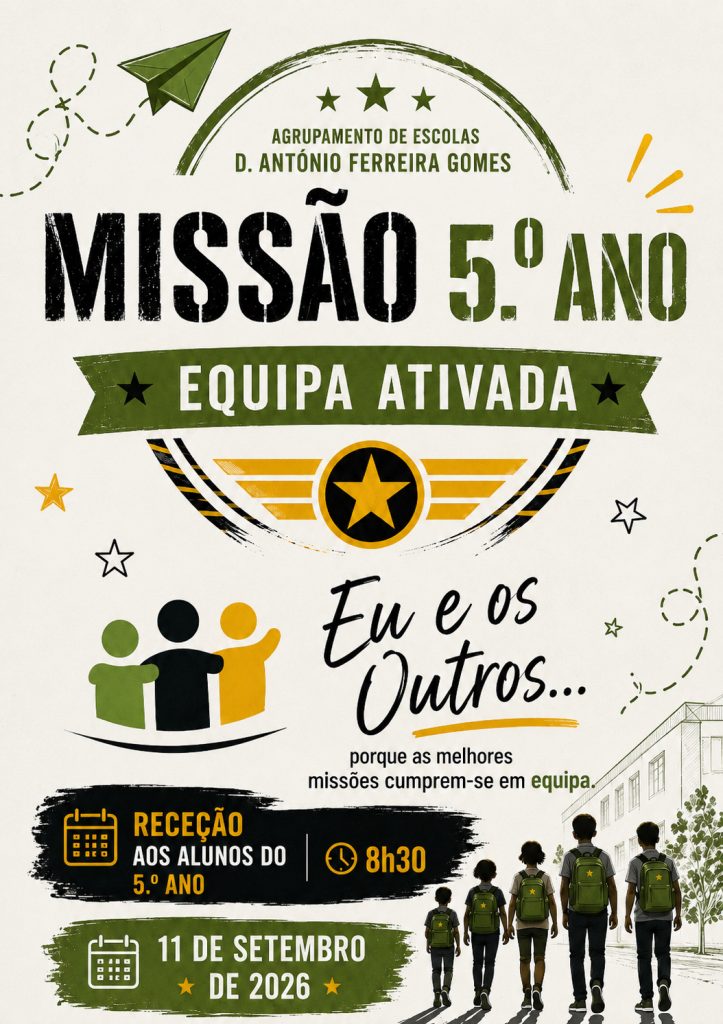 Receção aos alunos – 5.º ano (2026-2027)