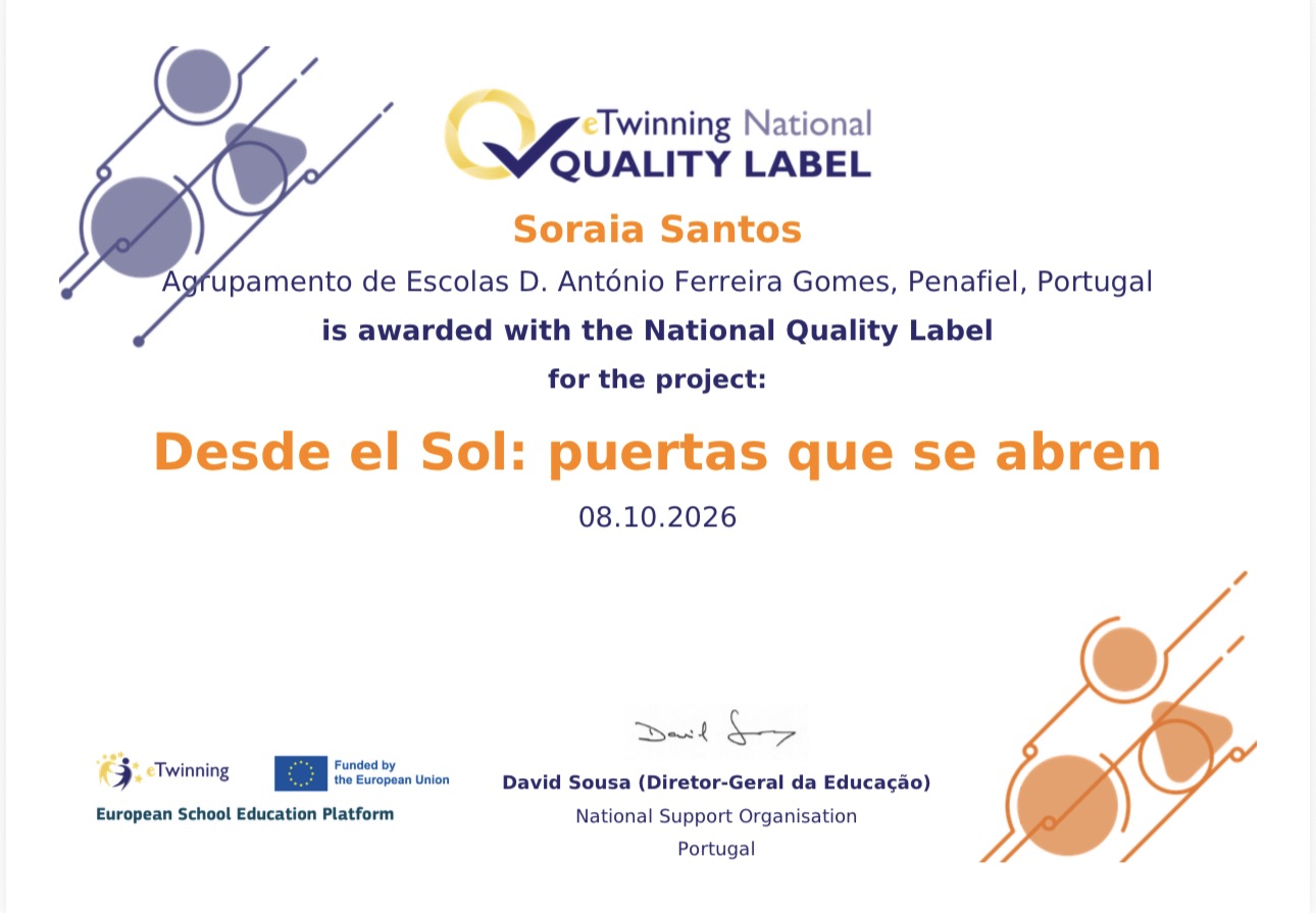 Selo eTwinning Desde el Sol