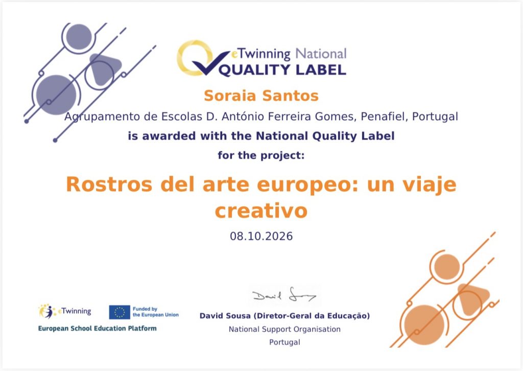 Projeto eTwinning – Selos Nacionais de Qualidade (out/2026)